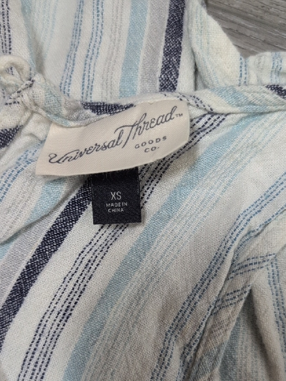 Universal Thread Blue & White Striped Racerback Tank - Picture 3 of 4